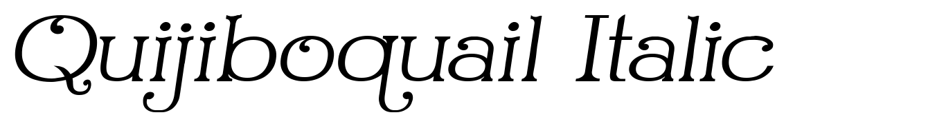 Quijiboquail Italic